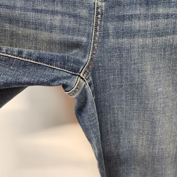 LOGO Lori Goldstein Girlfriend Jeans Size 4 28" High Waist Stretch Distressed - Picture 5 of 14